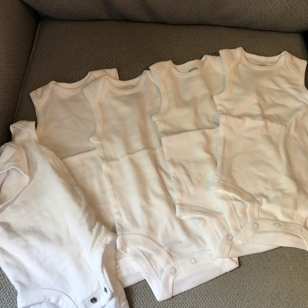 18 white onesies